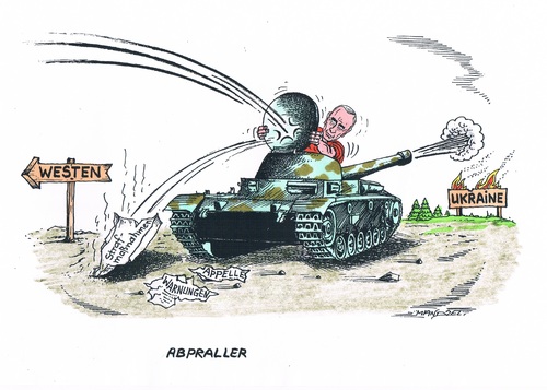 Cartoon: Ukraine Krise (medium) by mandzel tagged ukraine,putin,militäraktionen,separatisten,krieg,ukraine,putin,militäraktionen,separatisten,krieg