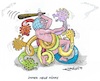 Cartoon: Hydra (small) by mandzel tagged corona,hydra,mutationen,phantomkämpfe,impfungen