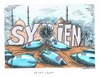 Cartoon: Mit der Geduld am Ende (small) by mandzel tagged syrien,usa,bomben,uhr,militärschläge