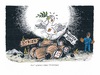 Cartoon: Wacklige Waffenruhr in Syrien (small) by mandzel tagged friedenstaube,waffenruhe,syrien,bomben,dynamitfässer,kofiannan