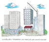 Cartoon: Wohnungsnot (small) by mandzel tagged mieten,wohnraum,bezahlbarkeit,sozialbauten
