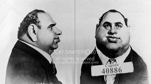 Cartoon: Al Capone (medium) by rocksaw tagged al,capone,caricature