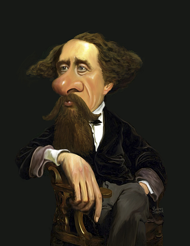 Cartoon: Charles Dickens (medium) by rocksaw tagged caricature,of,charles,dickens