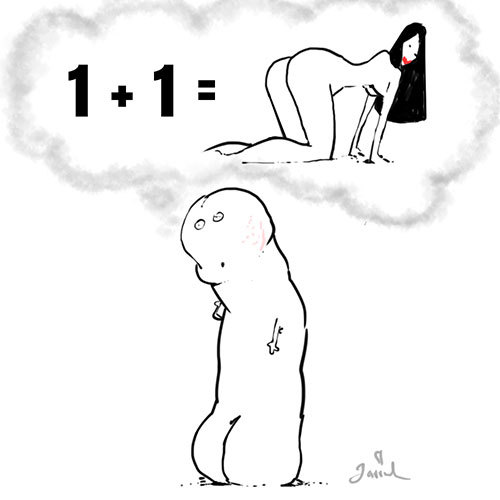 Cartoon: Math (medium) by Garrincha tagged knowledge,erotic,women