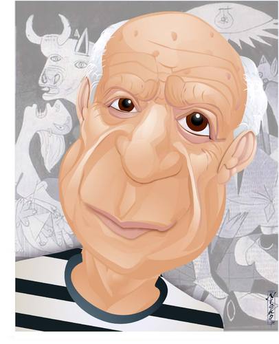 Cartoon: Pablo Picasso (medium) by buzz tagged picasso
