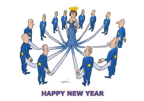 Cartoon: happy (medium) by zluetic tagged new,year
