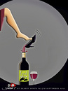 Cartoon: Wine (small) by saadet demir yalcin tagged saadet,sdy,wine,shoe
