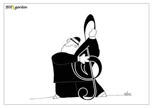 Cartoon: JAZZ (medium) by Oliver Kock tagged musik,mensch,noten,musiker,jazz,cartoon,nick,blitzgarden