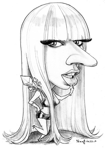Cartoon: Lady Gaga (medium) by stieglitz tagged lady,gaga,karikatur,caricature