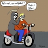 Cartoon: Motorradfahrer (small) by KAYSN tagged motorrad,tod,sensenmann,gevatter