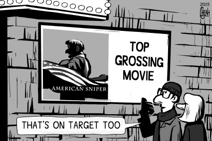 Cartoon: American sniper the movie (medium) by sinann tagged sniper,american,movie,target