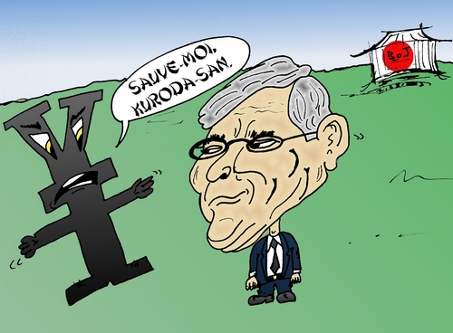 Cartoon: Yen Haruhiko KURODA caricature (medium) by BinaryOptions tagged haruhiko,kuroda,binaire,options,option,trade,trader,editoriale,dessin,caricature,optionsclick,fiscales,monetaires,argent,japon,yen,nippon,jpy,monnaie,japonaise,gouverneur,central,bancaire,politiques,nouvelles,news,infos,actualites,economiste,politique