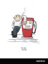 Cartoon: Zapfsäule (small) by Carlo Büchner tagged zapfsäule,benzin,zigarette,rauchen,risiko,spaß,sprittpreise,carlo,büchner,arts