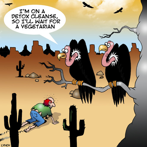 Cartoon: Cleanse diet (medium) by toons tagged detox,cleanse,diets,vultures,birds,animals,desert,detox,cleanse,diets,vultures,birds,animals,desert