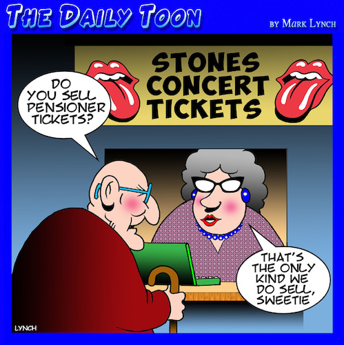 Cartoon: Rolling Stones (medium) by toons tagged the,stones,pensioners,aging,the,stones,pensioners,aging