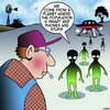Cartoon: Aliens cartoon (small) by toons tagged aliens,smart,phones,opposites,stupid,flying,saucer,spaceship