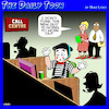Cartoon: Call centers (small) by toons tagged mime,call,centre,tele,marketeers