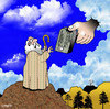 Cartoon: Copyright (small) by toons tagged copyright,plagiarism,ten,commandments,moses