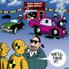 Cartoon: Crash test dummy (small) by toons tagged used,cars,auto,sales,car,crash,test,dummy,buying