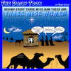 Cartoon: Three wise men (small) by toons tagged behind,every,man,wise,men,women,bethlehem,jesus,mary,and,joseph,uber,manger