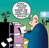 Cartoon: unwritten rules (small) by toons tagged business,office,unwritten,rules,filing,cabinet,regulations,clerk,secretary,paperwork