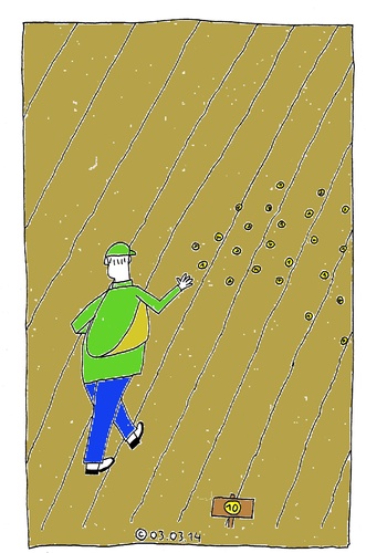Cartoon: 10 (medium) by Müller tagged profit,bauer,agriculture,geld,money,münzen,coins