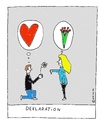 Cartoon: Deklaration (small) by Müller tagged liebe,love,blume,flower