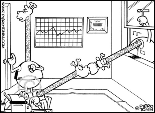 Cartoon: Office Love (medium) by Piero Tonin tagged giraffe,girafes,animal,animals,love,romance,relationship,relationships,office,work,workplace,secretary,secretaries