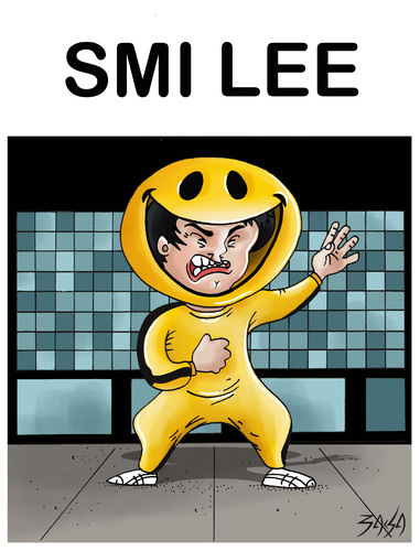 Cartoon: SMILEE (medium) by bacsa tagged bruce,lee