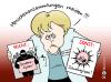 Cartoon: Dr. Merkels Warnung! (small) by Pfohlmann tagged angela,merkel,bundeskanzlerin,warnung,schweinegrippe,virus,h1n1,epidemie,seuche,pandemie