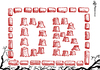 Cartoon: Logo (small) by Pfohlmann tagged karikatur,color,farbe,2012,deutschland,stuttgart,21,bahnhof,tiefbahnhof,db,logo,bahn,deutsche,bäume,schlosspark,parkschützer,baumstümpfe,baumstumpf,fällen,fällung,rodung,baustelle