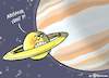 Cartoon: Saturn und Jupiter (small) by Pfohlmann tagged 2020,universum,weltall,planeten,astronomie,saturn,jupiter,konjunktion,sterne,sternenhimmel,himmel,abstand,coronavirus,hygiene,hygieneregeln,pandemie