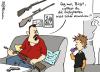 Cartoon: Waffen (small) by Pfohlmann tagged waffe,gewehr,pistole,amok,amoklauf,aufbewahrung,verwahrung,waffenschrank,süßigkeiten,eltern,kinder,familie