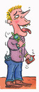 Cartoon: handy nutzer (small) by sabine voigt tagged telefon,telefonieren,flatrate,handy,nutzer