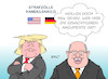Cartoon: Altmaier bei Trump (small) by Erl tagged politik,usa,präsident,donald,trump,wirtschaft,wirtschaftspolitik,nationalismus,abschottung,strafzölle,zoelle,handel,welthandel,freihandel,einschränkung,gefährdung,egoismus,handelskrieg,america,first,eu,deutschland,besuch,verhandlung,wirtschaftsminister,peter,altmaier,argument,gewichtig,gewicht,karikatur,erl