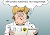 Cartoon: Augenmaß (small) by Erl tagged merkel,bundeskanzlerin,regierung,schwarz,gelb,cdu,csu,fdp,atomenergie,ausstieg,augenmaß,taktik,wahl,wahlkampf,umfragewerte,atomkraftwerk