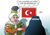 Cartoon: Erdogan (small) by Erl tagged wahl,präsident,türkei,erdogan,favorit,demokratie,abbau,macht,ausbau,sultan,osmanisches,reich,herrscher,absolutismus,burka,lichtblick