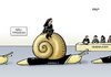 Cartoon: NSU-Prozess (small) by Erl tagged nsu,mord,serie,rechtsextremismus,fremdenfeindlichkeit,terror,ermittlung,aufklärung,prozess,langsam,zschäpe,anwälte,schnecke,anträge,brüskierung,opfer,nebenkläger
