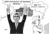 Cartoon: Obama (small) by Erl tagged usa,obama,clinton,vorwahl,präsidentschaftskandidat