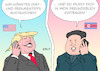 Cartoon: ziemlich beste Freunde (small) by Erl tagged politik,usa,präsident,donald,trump,nordkorea,diktator,kim,jong,un,einladung,treffen,gespräch,atomwaffen,abrüstung,freundlichkeit,freundschaft,freunde,säbelrasseln,kriegsrhetorik,gefahr,atomkrieg,entspannung,chance,karikatur,erl