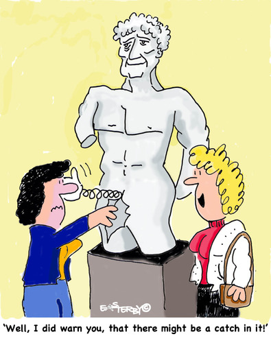 Cartoon: Watch out (medium) by EASTERBY tagged statues,museums