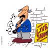 Cartoon: LIVE SHOW (small) by EASTERBY tagged musician,beggar