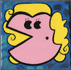 Cartoon: MIss Pac Man (small) by Munguia tagged pac,man,video,game,andy,warhol,marilyn,monroe