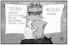 Cartoon: 24 Stunden Trump (small) by Kostas Koufogiorgos tagged karikatur,koufogiorgos,illustration,cartoon,trump,to,do,tagesplan,usa,präsident,tagesablauf
