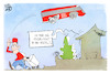 Cartoon: 49-Euro-Ticket (small) by Kostas Koufogiorgos tagged karikatur,koufogiorgos,ticket,bahn,abo,abonnement,zusteller,zug,kunde,mobilität