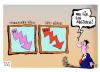 Cartoon: Absturz (small) by Kostas Koufogiorgos tagged spd,wirtschaft,börse,umfrage,dax,beck,kostas,koufogiorgos,