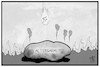 Cartoon: Altersarmut (small) by Kostas Koufogiorgos tagged karikatur,koufogiorgos,illustration,cartoon,rente,rentenerhöhung,altersarmut,tropfen,stein,sprichwort,soziales,geld
