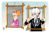 Cartoon: Beginn der Ära Merz (small) by Kostas Koufogiorgos tagged karikatur,koufogiorgos,illustration,cartoon,merkel,merz,vorsitz,cdu,partei,bild,rahmen