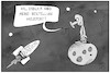 Cartoon: Bezos im All (small) by Kostas Koufogiorgos tagged karikatur,koufogiorgos,illustration,cartoon,nezos,blueorigin,marsmensch,alien,weltall,weltraumtourismus,rakete,amazon