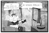 Cartoon: Böhmermann-Klage (small) by Kostas Koufogiorgos tagged karikatur,koufogiorgos,illustration,cartoon,boehmermann,merkel,klage,schmaehgedicht,erdogan,satire,fernsehen,zuschauer,zdf,neo,magazin,royale